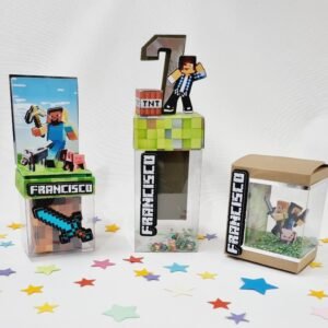 Caixas clear - Acetato - Minecraft - 20 peças