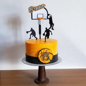 Topo De Bolo Basquete Luxo