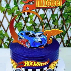 Topo de Bolo Luxo Hot Wheels