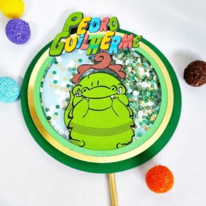 Topo De Bolo Super Luxo (shaker) Jacarelvis