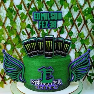 Topo de Bolo Luxo Monster