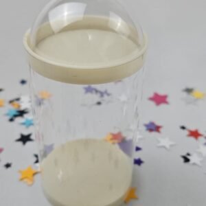 Tubolata de acetato com tampa + meia esfera- 10 unid