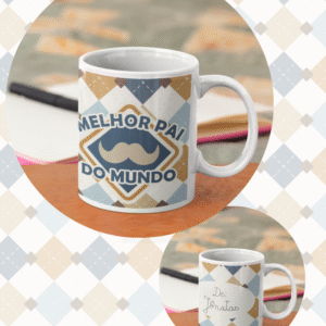 Caneca personalizada com mensagem da criança - dia dos pais